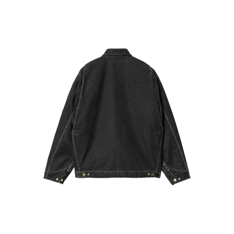 Carhartt WIP Preppy Style Collection OG Detroit Jacket Denim Jacket Men's Black Stonewashed-1
