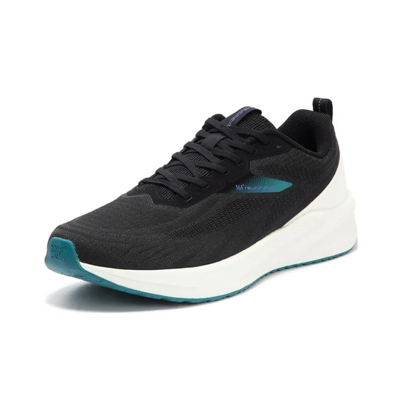 361° Cushioning Slip Resistant Low Top Running Shoes Men's Black-1