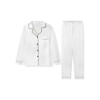 Flowers In Water Pajama Set Women's White