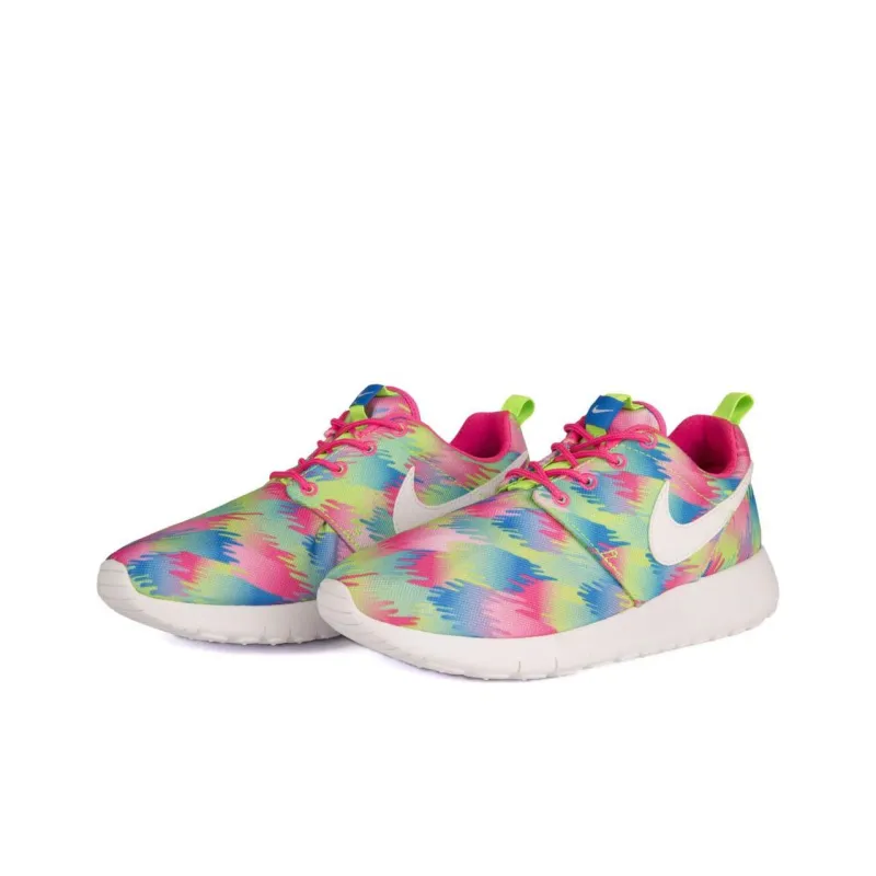 Nike Roshe One Slip Resistant Low Top Running Shoes GS Green Red Blue-2