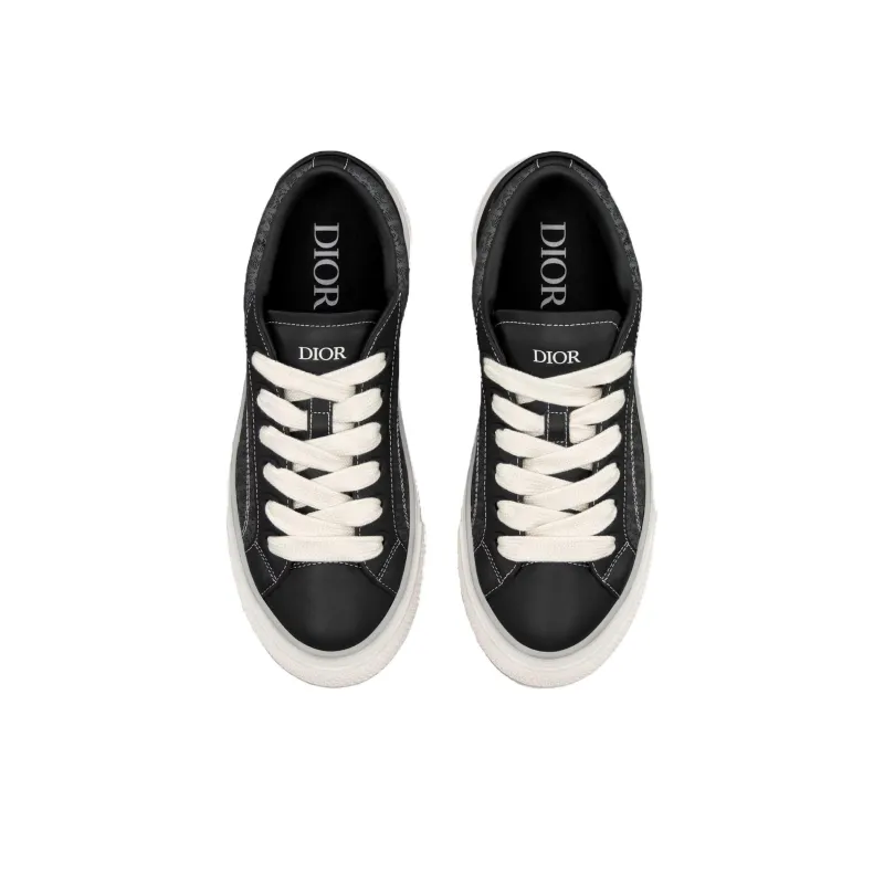 DIOR B33 Sneaker Black Smooth Calfskin Oblique Jacquard-2