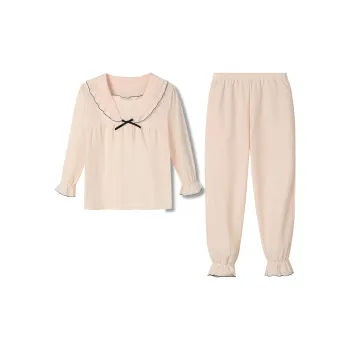 Flowers In Water Pajama Set Women's Apricot Yellow