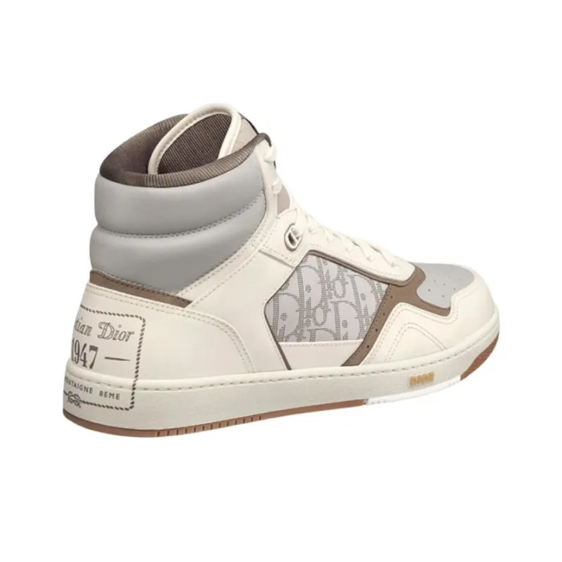 DIOR B27 High By Birkenstock Cream Greige Greige DIOR Oblique-3