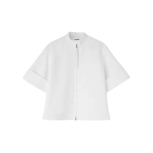 JIL SANDER Zip-up Cotton Overshirt