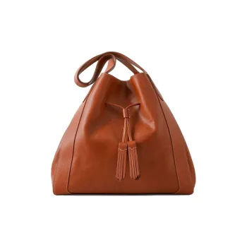 Mulberry Leather One Shoulder Handbags Women's Oak Brown