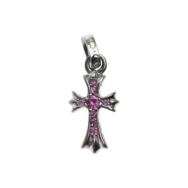 Chrome Hearts 18K White Gold With Sapphire Pendants Unisex Silver/Purple-0