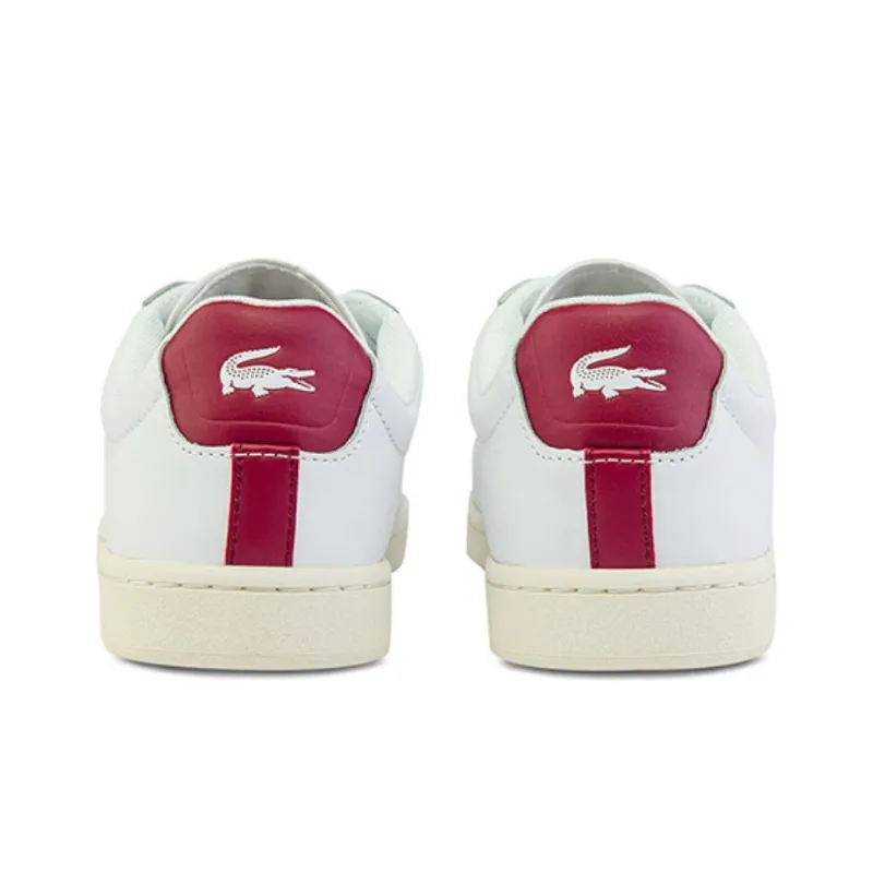 LACOSTE Low Top Skateboard Shoes Women's White purple red-2