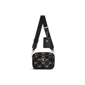 MLB New York Yankees Artificial Leather Crossbody Bag Regular Women's Black