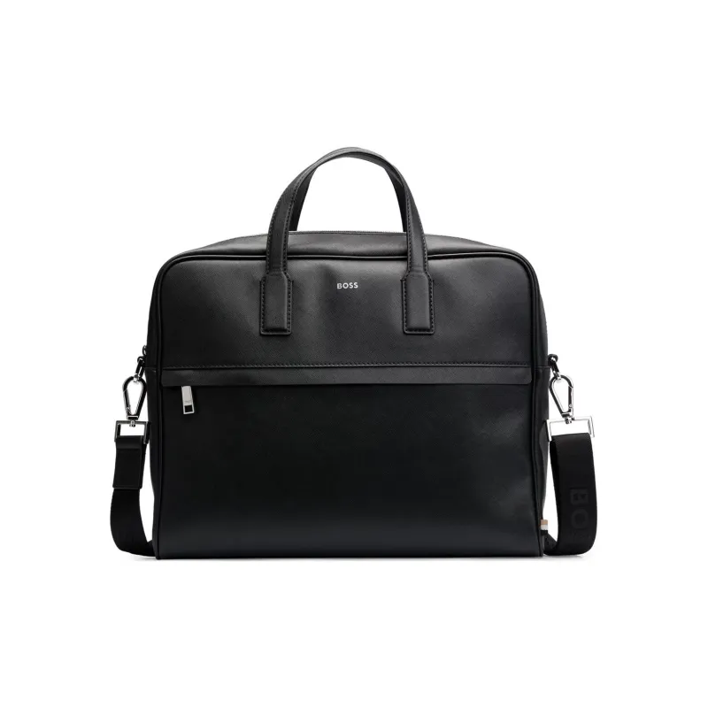 HUGO BOSS Logo Embossed Structured Document Case-0