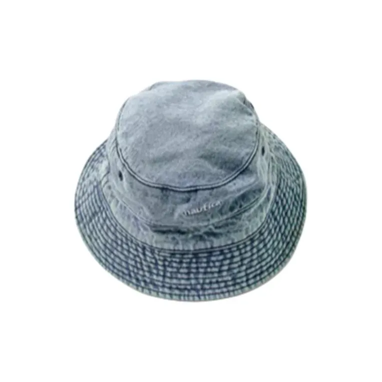 Nautica White Sail Cotton Bucket Hats Unisex Blue-0