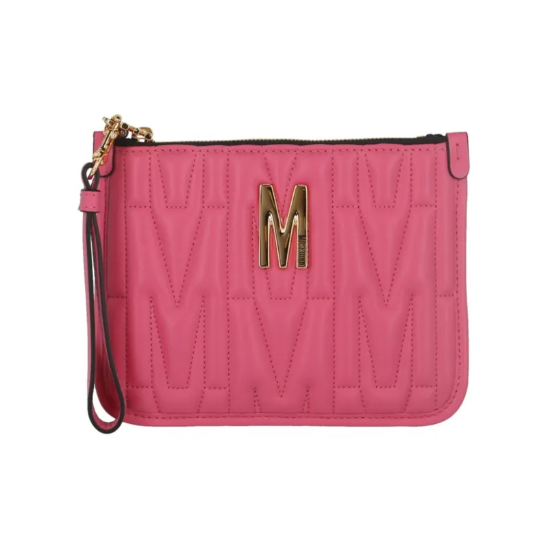 MOSCHINO Polyolefins Clutch Women's Light Pink-0