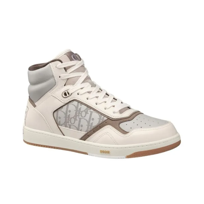 DIOR B27 High By Birkenstock Cream Greige Greige DIOR Oblique-2