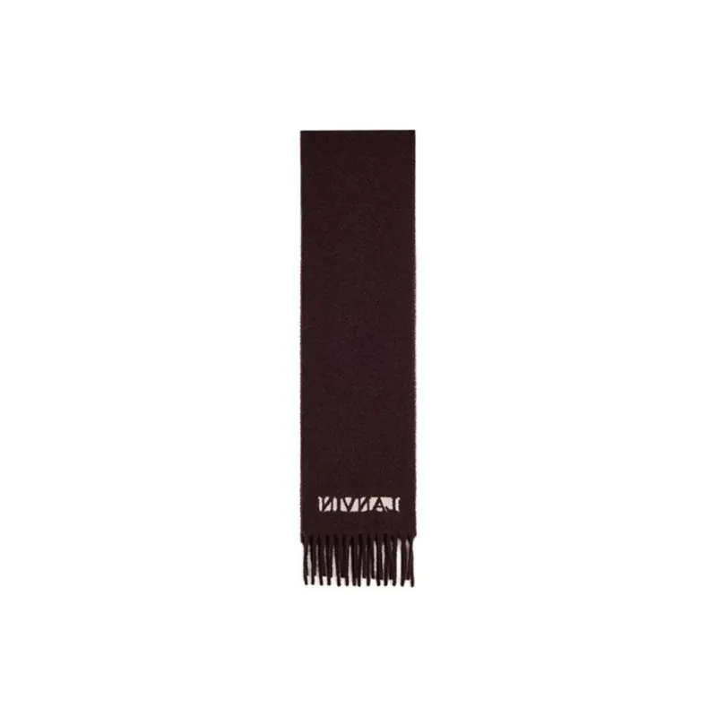 Lanvin Knit Scarves Unisex Brown/White-2