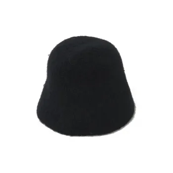 Converse Wool Nylon Rabbit Fur Bucket Hats Unisex Black