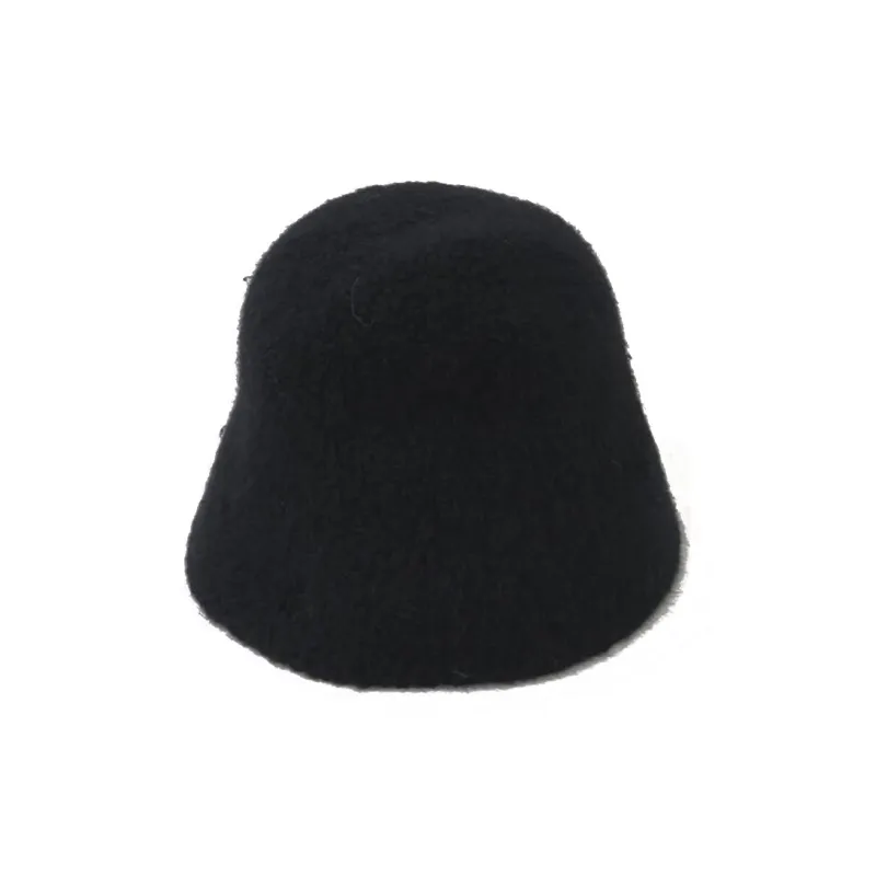 Converse Wool Nylon Rabbit Fur Bucket Hats Unisex Black-0