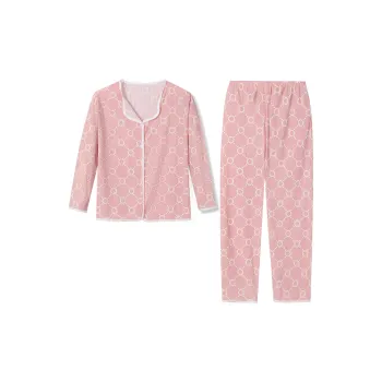 Flowers In Water Home Suit Women's Pink Circle