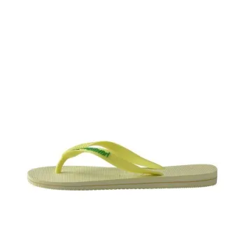 Havaianas Brazil Logo Flip Flops Unisex Beige
