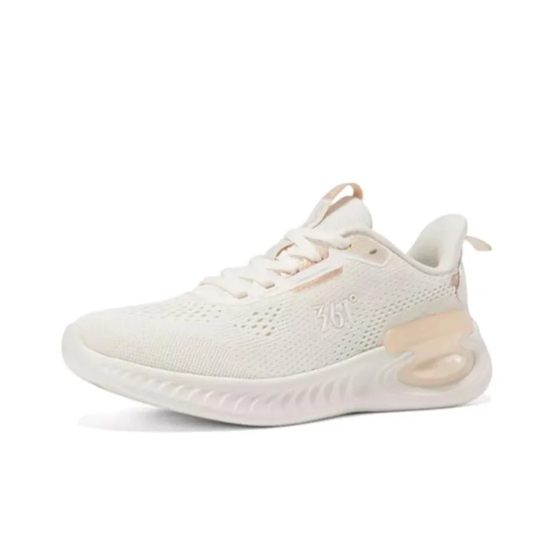 361° Slip Resistant Low Top Running Shoes Women's White Gold-0