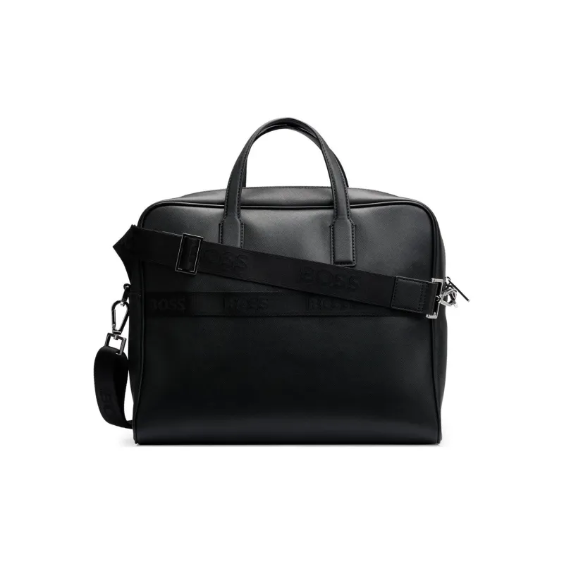 HUGO BOSS Logo Embossed Structured Document Case-4