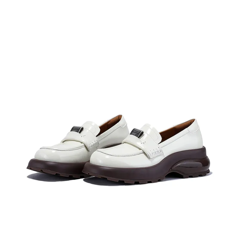 BELLALILY Loafers Women's Low Top Coffee/White-2