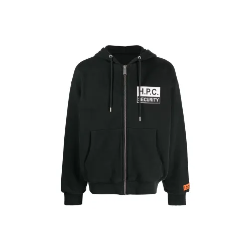 HERON PRESTON H.P.C Security Tape Cotton Hoodie