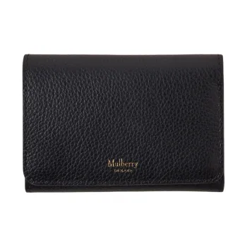 Mulberry Logo Lettering Tri Fold Wallet
