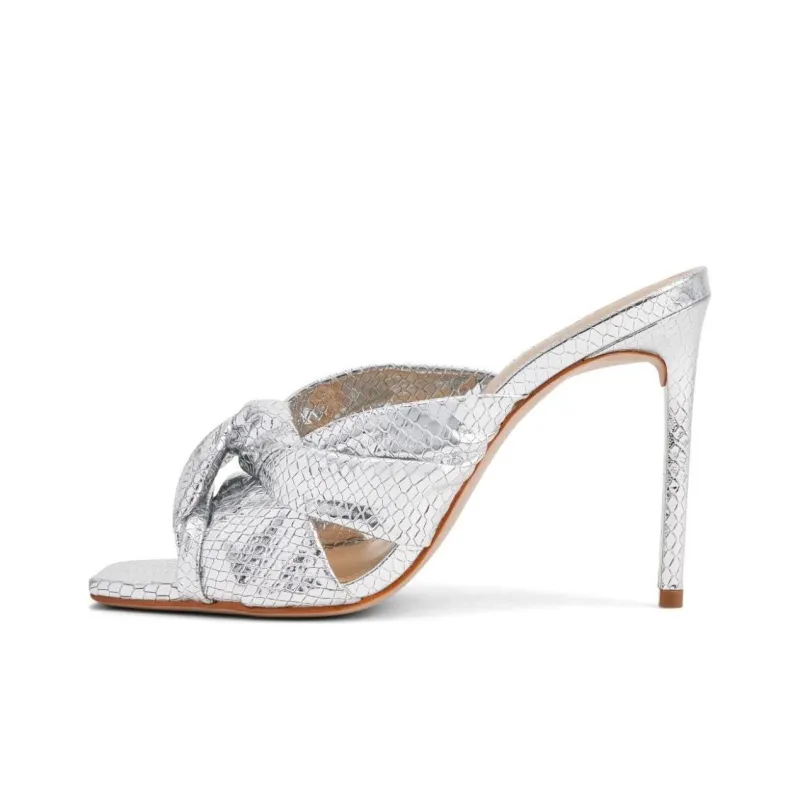 Schutz Mindy 100mm Metallic-effect Mules-0