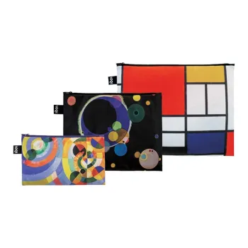 Loqi Travel Storage Bag Round Circle Mondrian