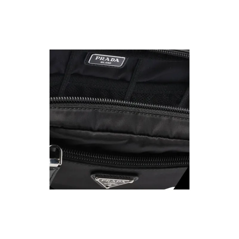 PRADA Nylon Toiletry Bag Unisex Black-3