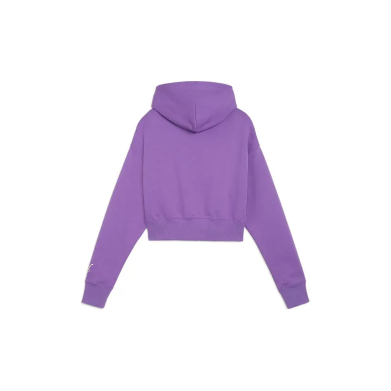 PUMA TEAM FOR THE FANBASE Cropped Hoodie TR Sweatshirt Women's Purple-1