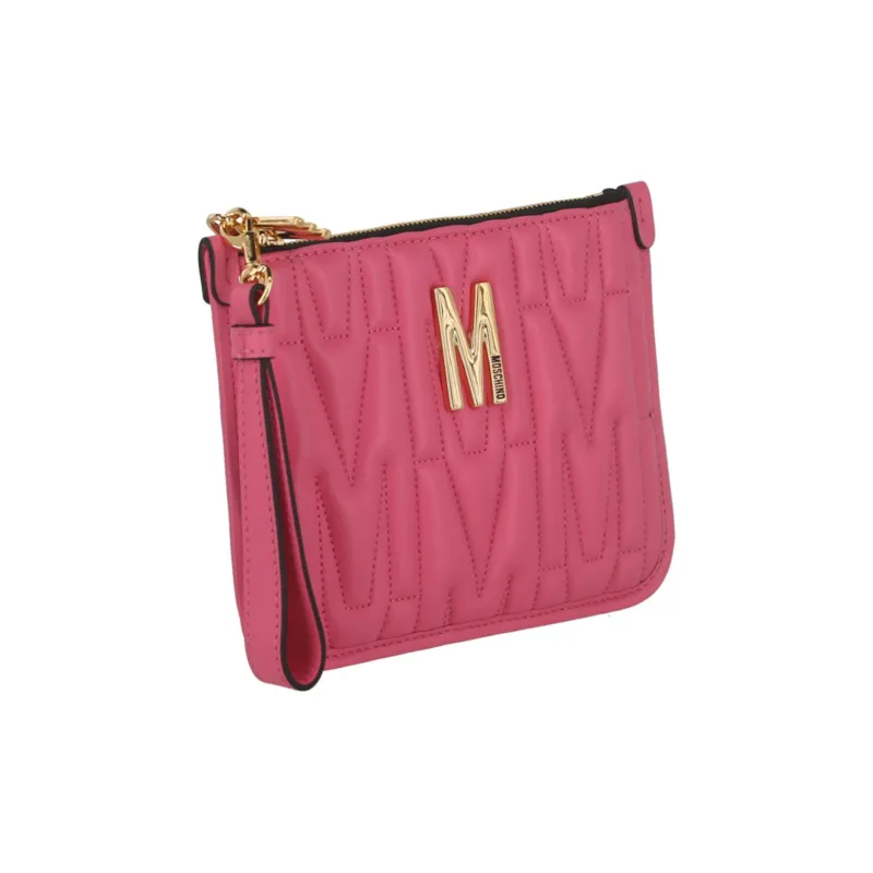 MOSCHINO Polyolefins Clutch Women's Light Pink-1
