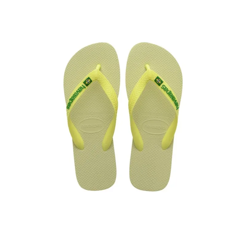 Havaianas Brazil Logo Flip Flops Unisex Beige-3