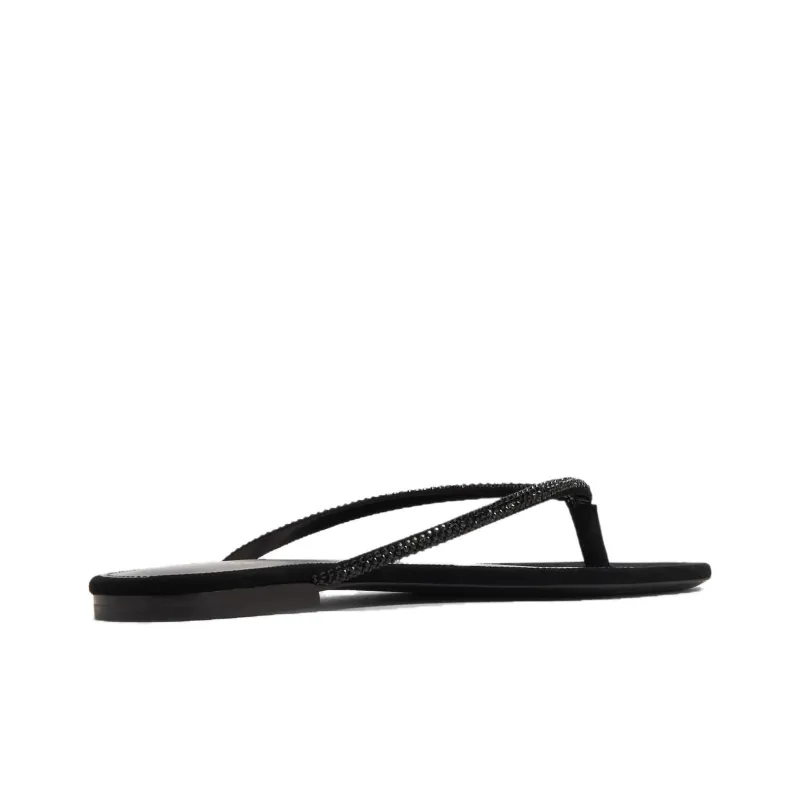 SAINT LAURENT Rubber Sole Flip Flops Women's Black-2
