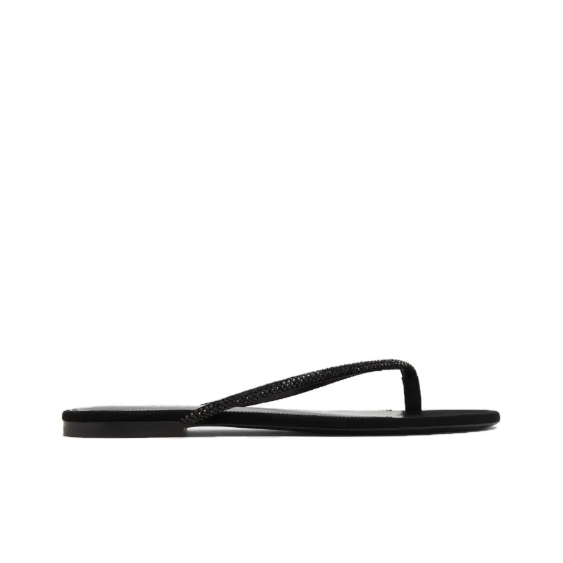SAINT LAURENT Rubber Sole Flip Flops Women's Black-1