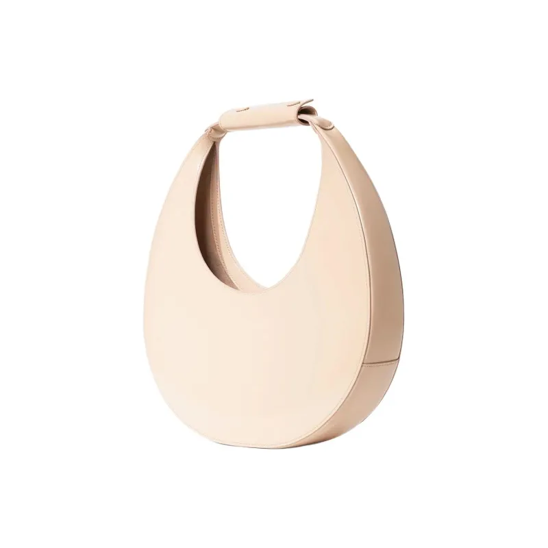 Staud Calfskin Crescent Bag One Shoulder Handbag Regular Women's Beige-1