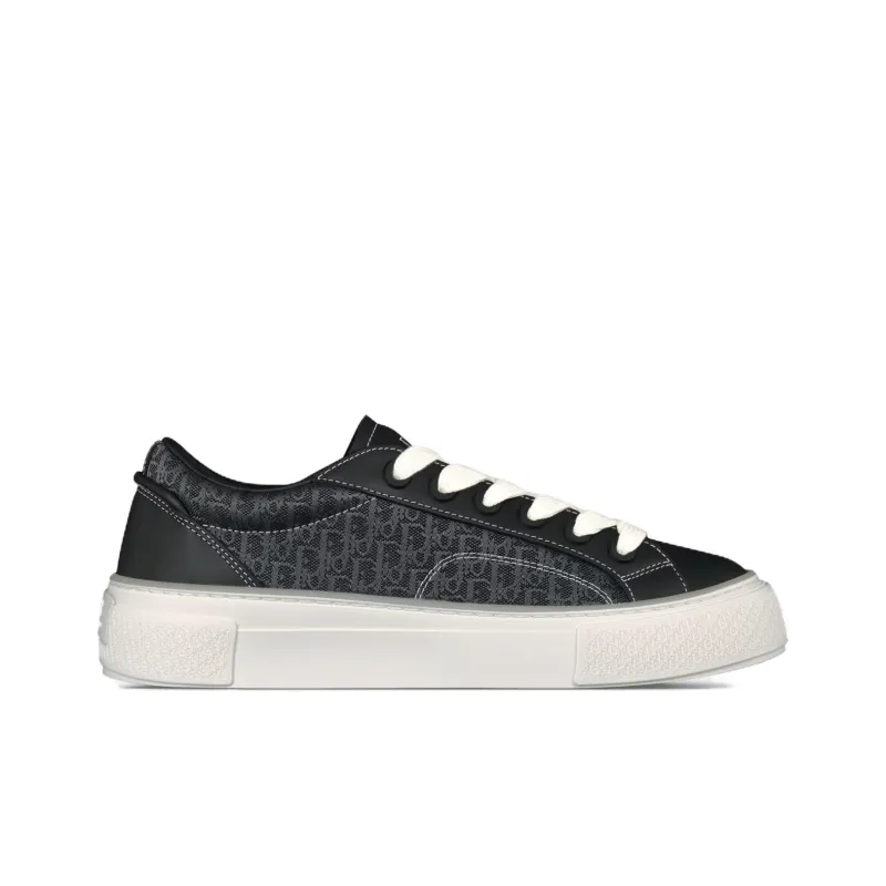 DIOR B33 Sneaker Black Smooth Calfskin Oblique Jacquard-1