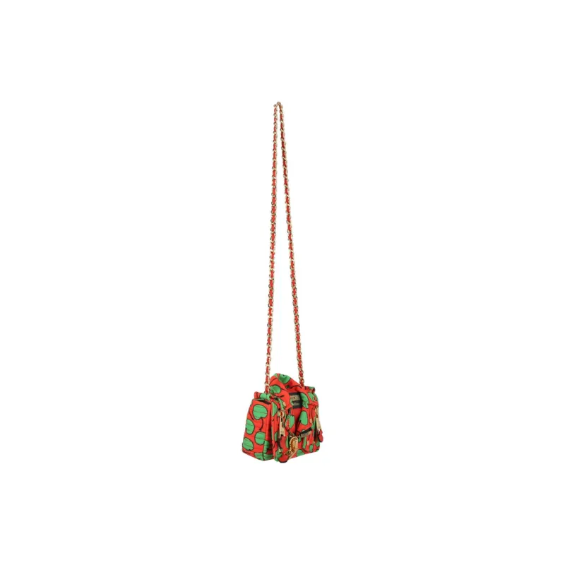MOSCHINO Polyester One Shoulder Handbag, Crossbody Bag Women's Coral Red With Multicolor-2