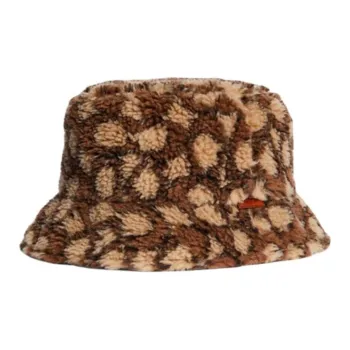 COACH Polyester Cotton Cow Leather Bucket Hats Men's Brown