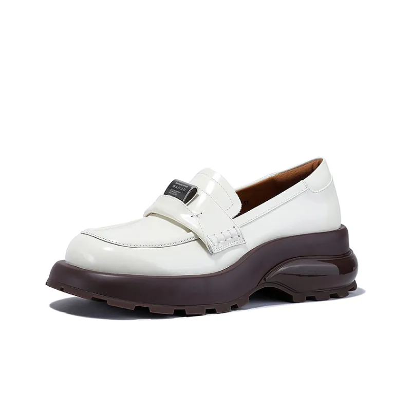 BELLALILY Loafers Women's Low Top Coffee/White-1