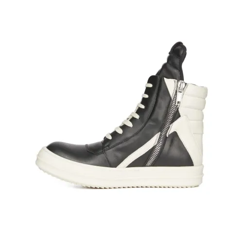 Rick Owens Strobe Geobasket High Black Milk