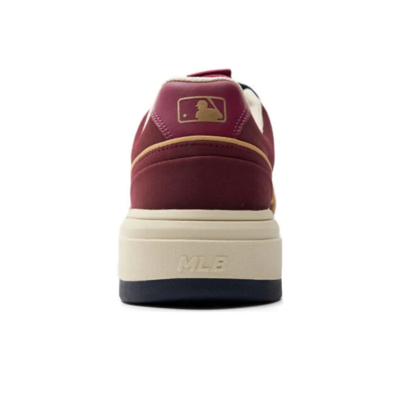 MLB Chunky Liner Anti Slip Wear Resistant Low Top Skateboard Shoes Unisex Burgundy-4