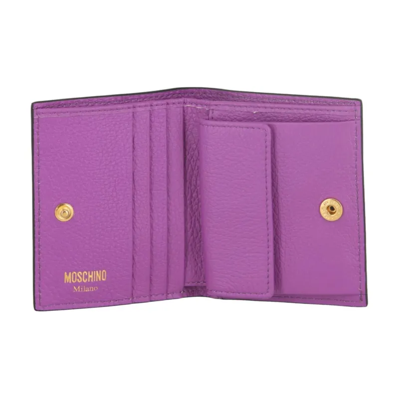 MOSCHINO Leather Wallet Women's Purple-1