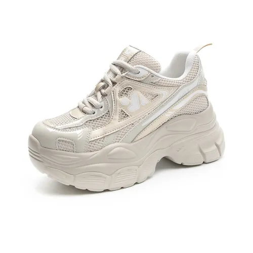 Shoe Cabinet Floral Language Breathable Lightweight Height Increasing Low Top Chunky Sneakers Women's