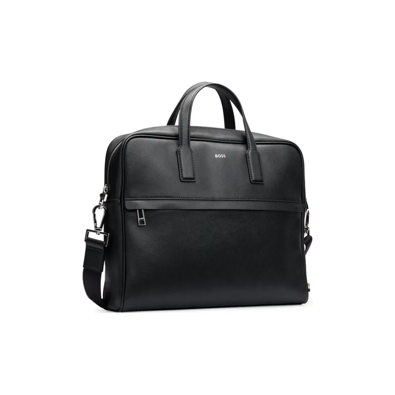 HUGO BOSS Logo Embossed Structured Document Case-1