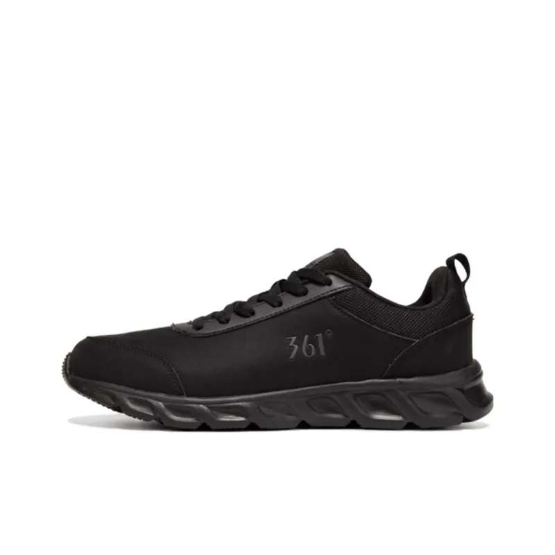 361° Cushioning Wear-Resistant Low-Top Running Shoes Men's Obsidian Charcoal Gray-0