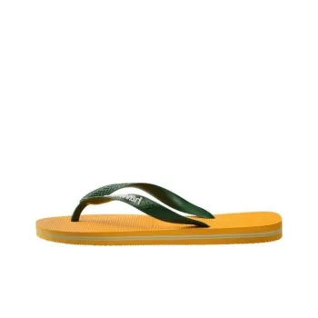 Havaianas Brazil Logo Quiet Flip Flops Unisex Yellow