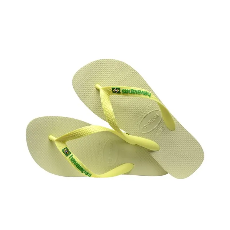 Havaianas Brazil Logo Flip Flops Unisex Beige-2