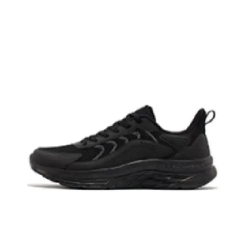 361° Cushioning Wear-Resistant Low-Top Running Shoes Men's Obsidian Black-0
