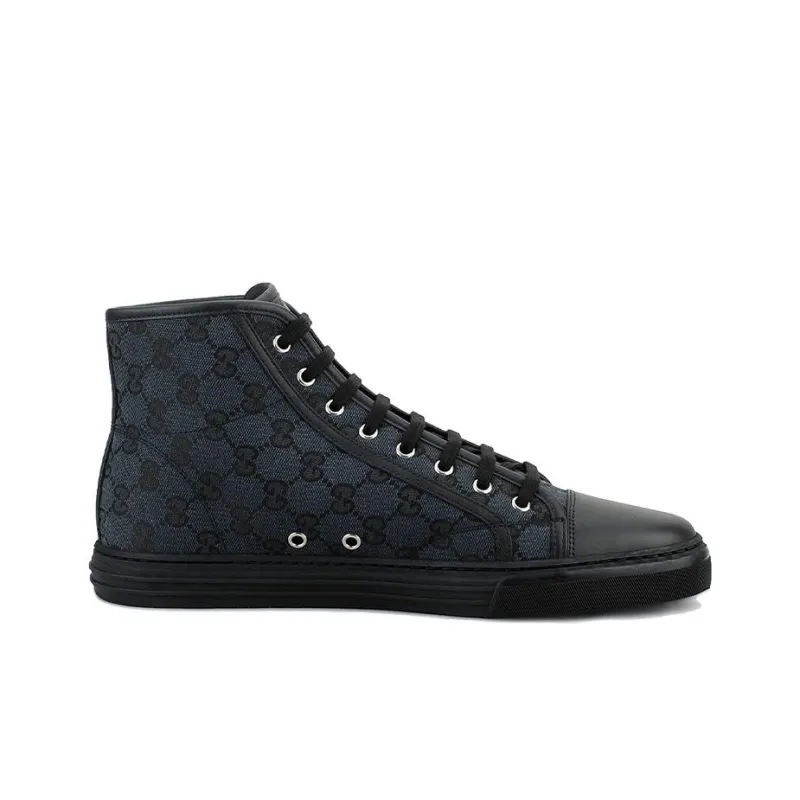 GUCCI GG Canvas High Top Sneakers Grey-1