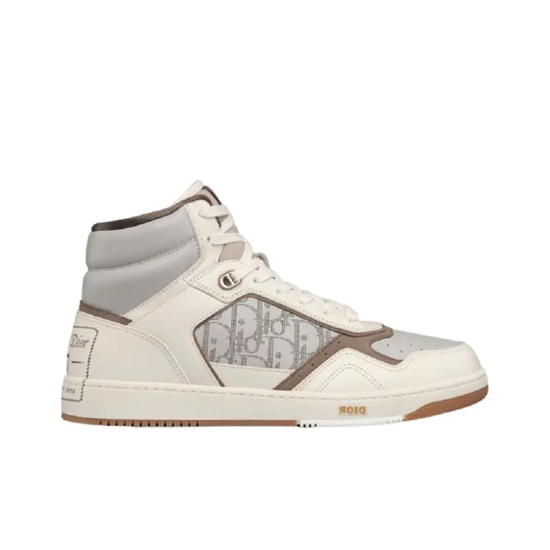 DIOR B27 High By Birkenstock Cream Greige Greige DIOR Oblique-1